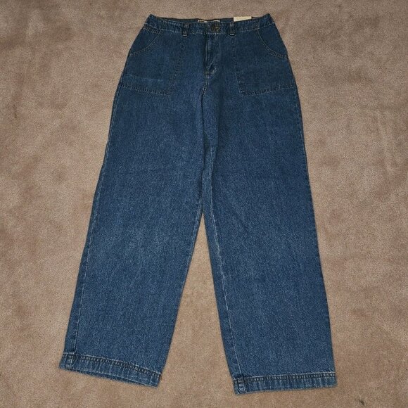 2 NWT Faded Glory Blue Jeans Size 12 No Waist Modern Style Looser Fit Medium - Picture 2 of 11